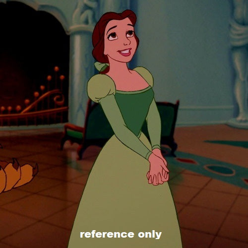 Belle's Green Library Dress