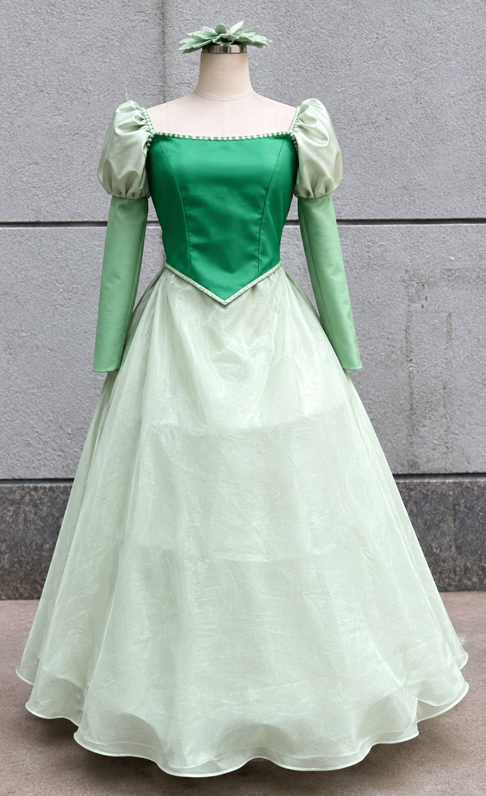 Belle's Green Library Dress