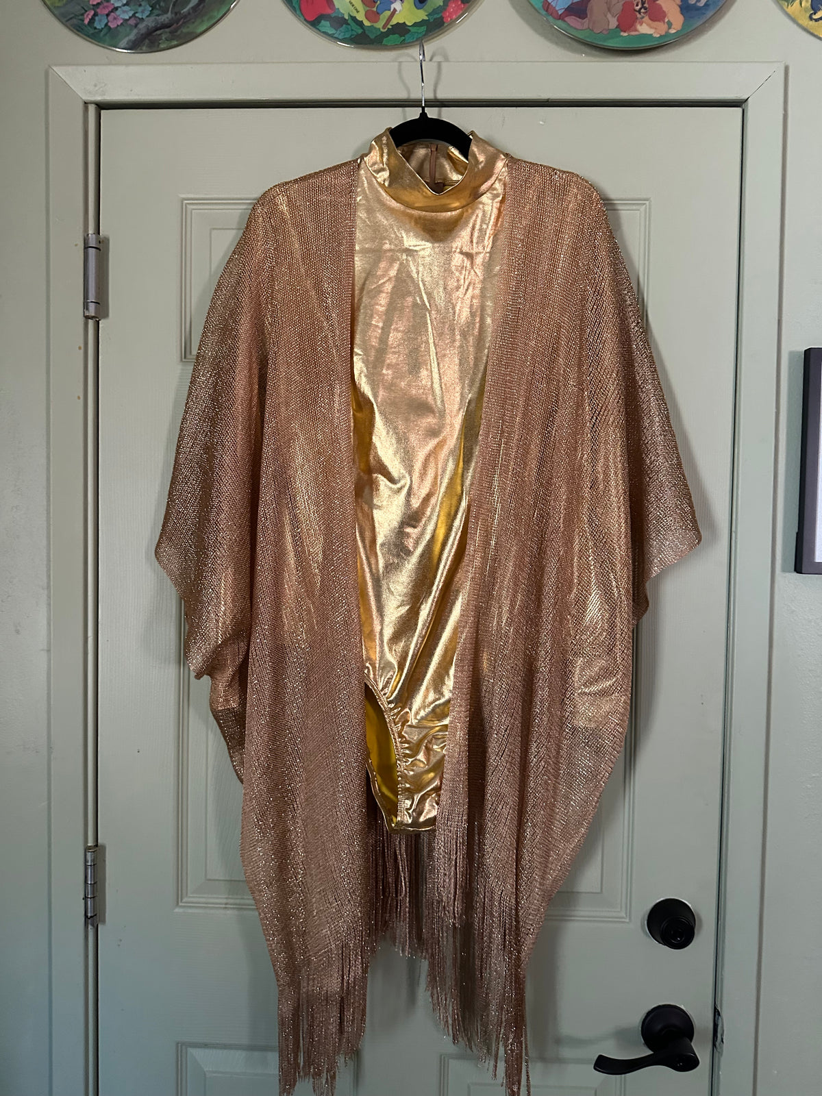 Gold Body Suit w/Shawl